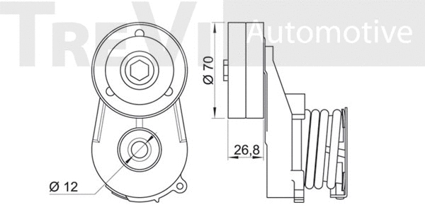 Tensioner Lever, V-ribbed belt