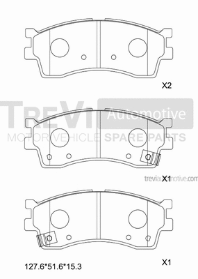 Brake Pad Set, disc brake (PF1185)