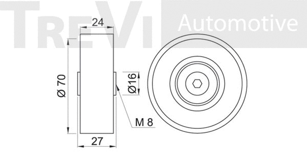 Tensioner Pulley, V-ribbed belt
