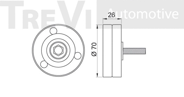 Deflection/Guide Pulley, V-ribbed belt