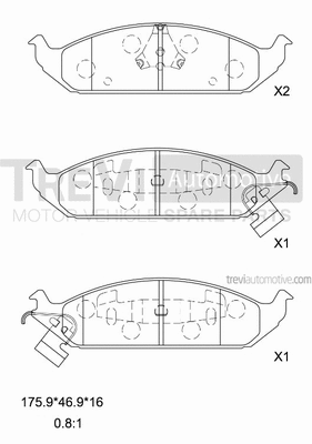 Brake Pad Set, disc brake (PF1045)