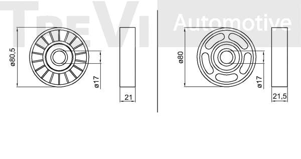 Deflection/Guide Pulley, V-ribbed belt