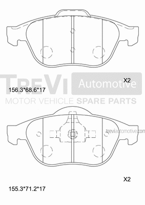 Brake Pad Set, disc brake (PF1107)