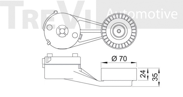 Tensioner Lever, V-ribbed belt