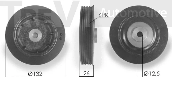 Belt Pulley, crankshaft (PC1003)