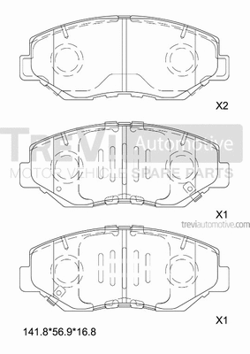 Brake Pad Set, disc brake (PF1214)