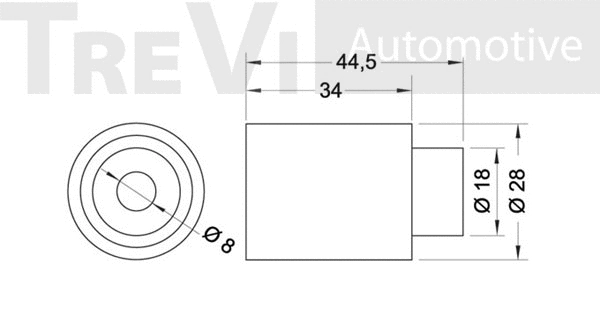 Deflection/Guide Pulley, timing belt