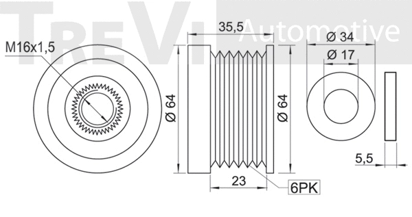 Alternator Freewheel Clutch
