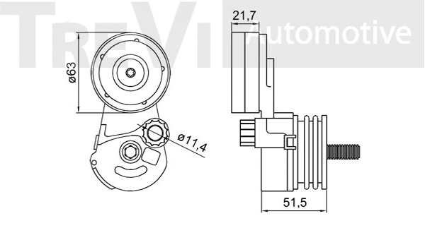 Tensioner Lever, V-ribbed belt