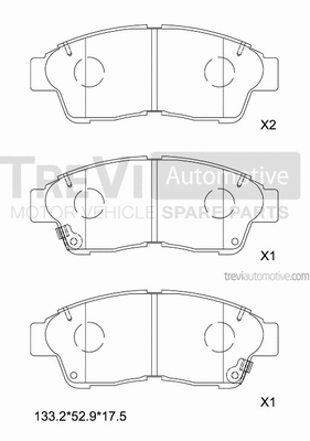 Brake Pad Set, disc brake (PF1594)