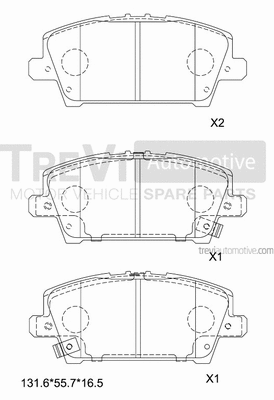 Brake Pad Set, disc brake (PF1285)