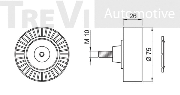 Tensioner Pulley, V-ribbed belt