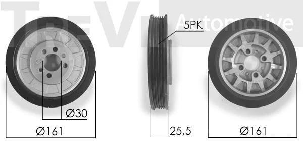Belt Pulley, crankshaft (PC1065)