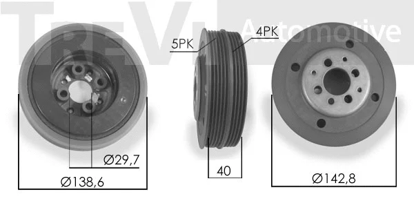 Belt Pulley, crankshaft (PC1013)