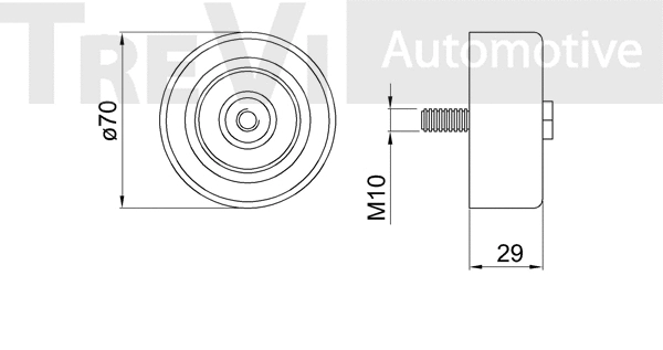 Deflection/Guide Pulley, V-ribbed belt