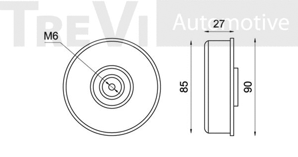 Deflection/Guide Pulley, V-ribbed belt