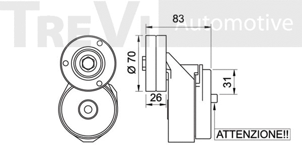 Tensioner Lever, V-ribbed belt