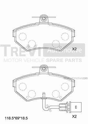 Brake Pad Set, disc brake (PF1110)