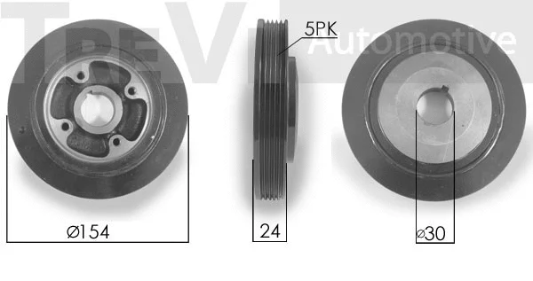 Belt Pulley, crankshaft (PC1116)