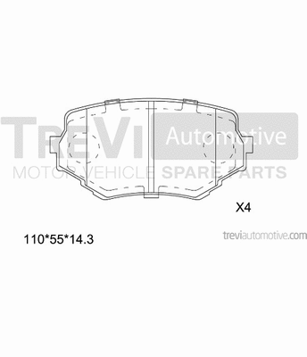 Brake Pad Set, disc brake (PF1168)
