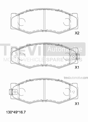 Brake Pad Set, disc brake (PF1352)