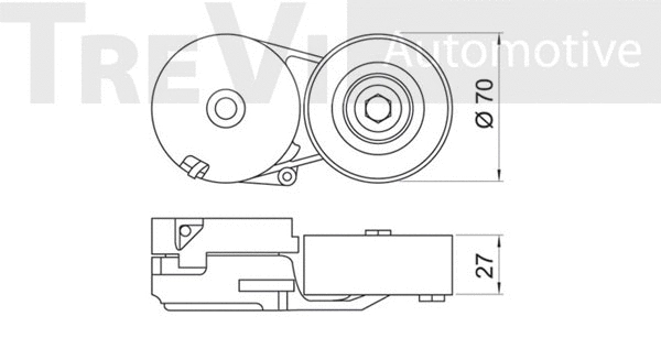 Tensioner Lever, V-ribbed belt