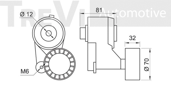 Tensioner Lever, V-ribbed belt