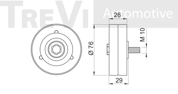 Deflection/Guide Pulley, V-ribbed belt