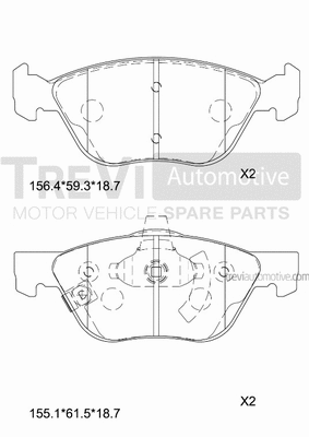 Brake Pad Set, disc brake (PF1054)