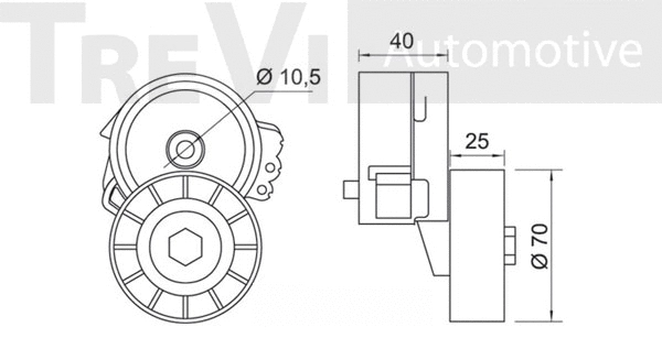 Tensioner Lever, V-ribbed belt