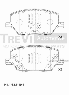 Brake Pad Set, disc brake (PF1512)
