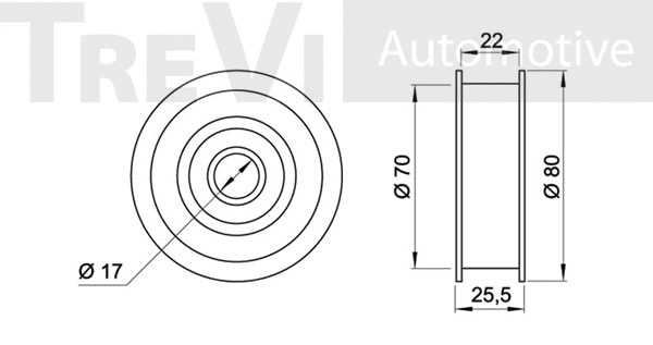 Deflection/Guide Pulley, V-ribbed belt