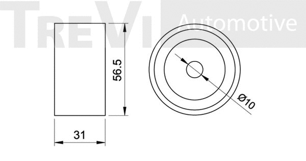 Deflection/Guide Pulley, timing belt