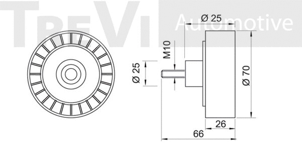 Deflection/Guide Pulley, V-ribbed belt
