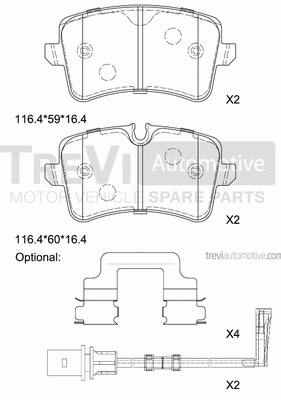 Brake Pad Set, disc brake (PF1481)