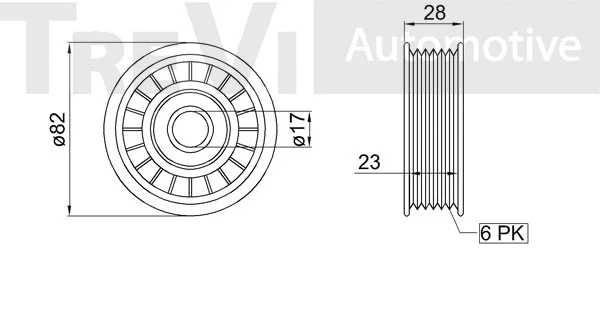 Deflection/Guide Pulley, V-ribbed belt