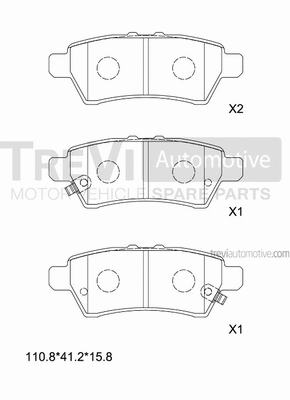 Brake Pad Set, disc brake (PF1296)