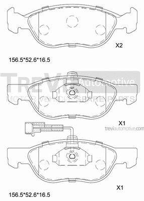 Brake Pad Set, disc brake (PF1040)