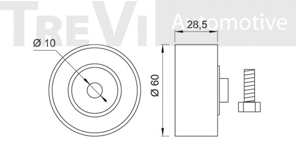 Deflection/Guide Pulley, timing belt