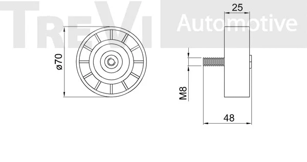 Tensioner Pulley, V-ribbed belt