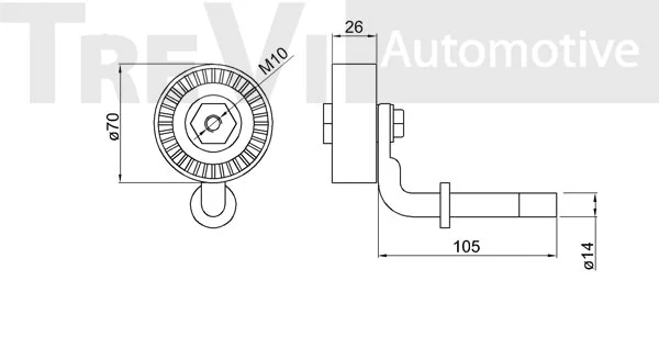 Tensioner Pulley, V-ribbed belt