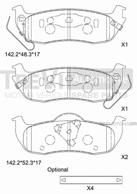 Brake Pad Set, disc brake (PF1385)
