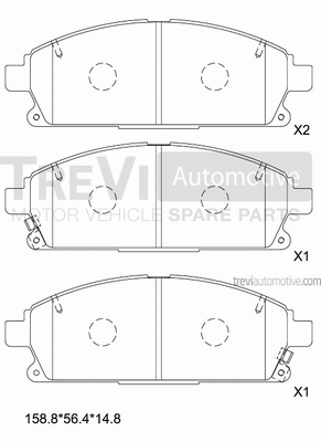 Brake Pad Set, disc brake (PF1046)
