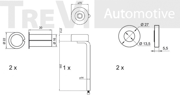 Pulley Kit, V-ribbed belt