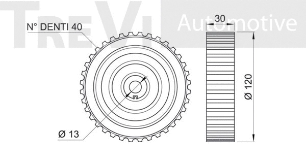 Deflection/Guide Pulley, timing belt (TD1645)
