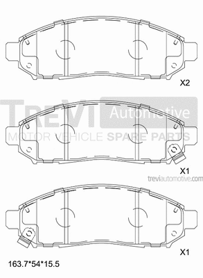 Brake Pad Set, disc brake (PF1343)