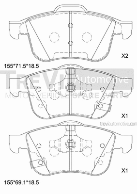 Brake Pad Set, disc brake (PF1460)