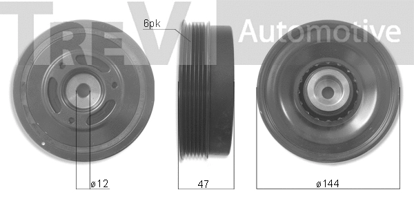 Belt Pulley, crankshaft (PC1194)