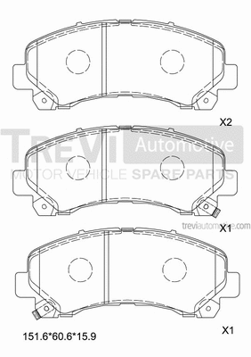 Brake Pad Set, disc brake (PF1449)