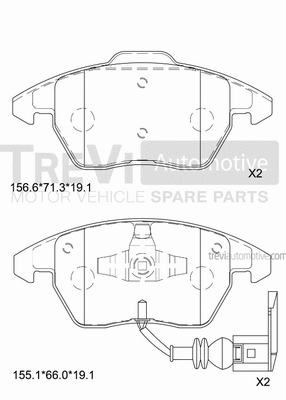 Brake Pad Set, disc brake (PF1242)